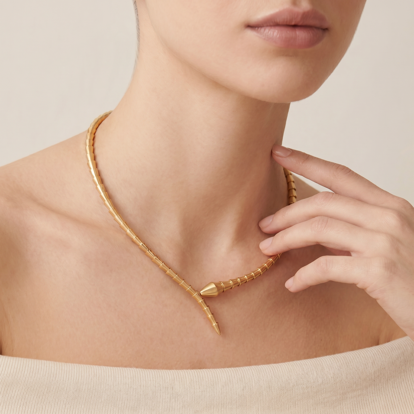 Serpenti Yellow Snake Chain Necklace