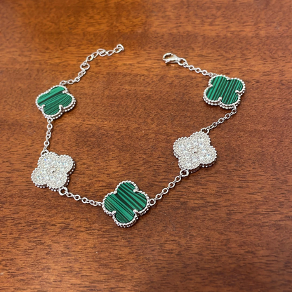 Vintage Five-Motif Malachite Mix Bracelet