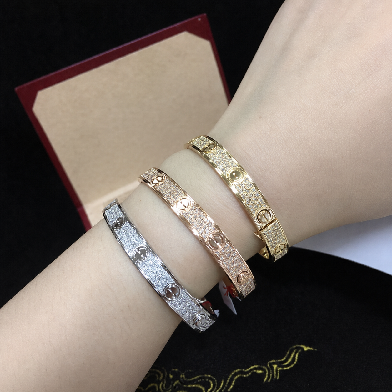 Love Diamonds Paved Bracelet