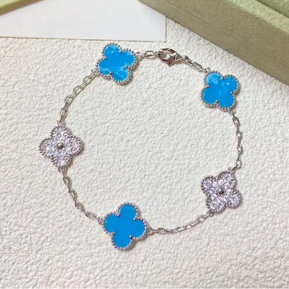 Vintage Five Motifs Turquoise Mix Bracelet