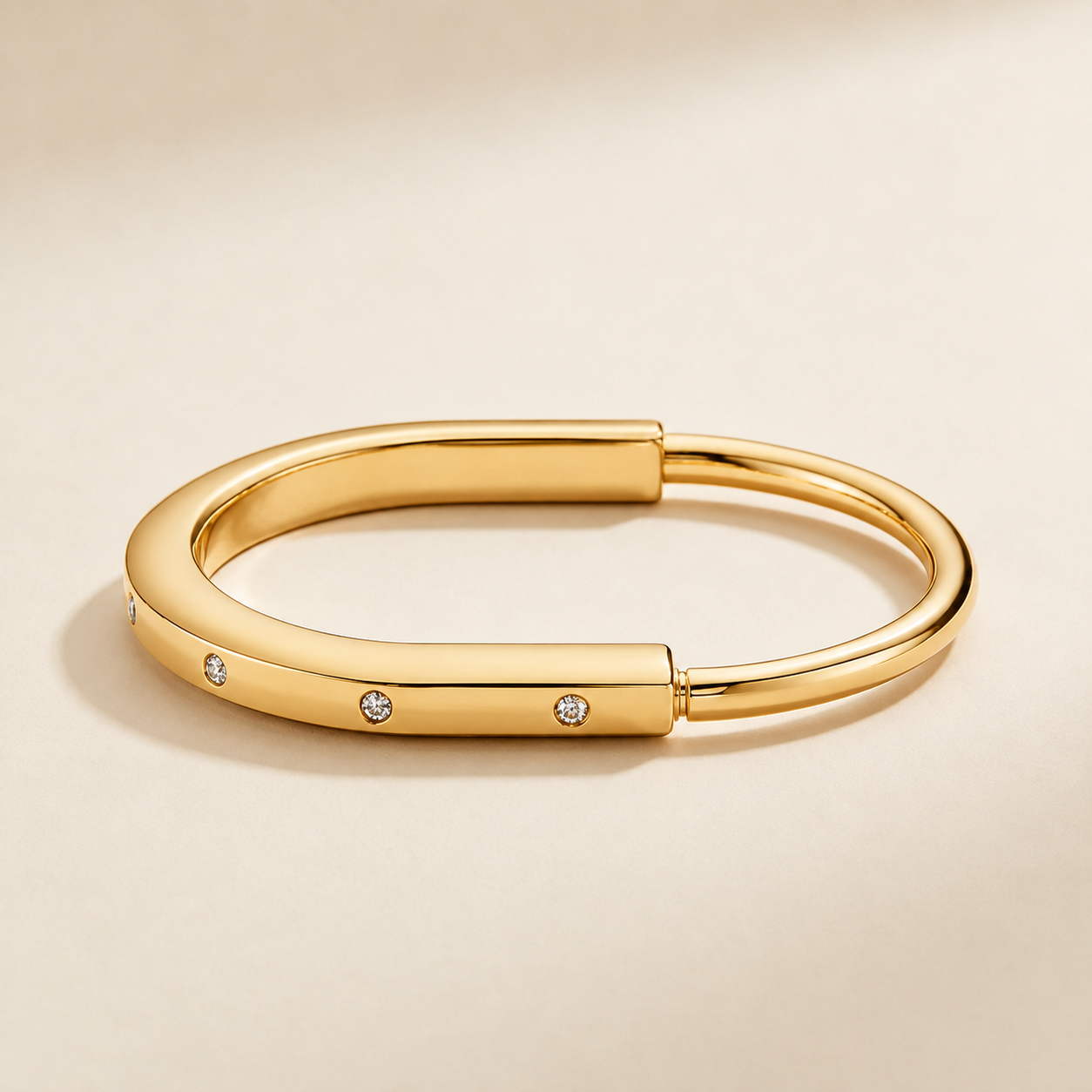 T Lock Bangle Bracelet in a Timeless Design
