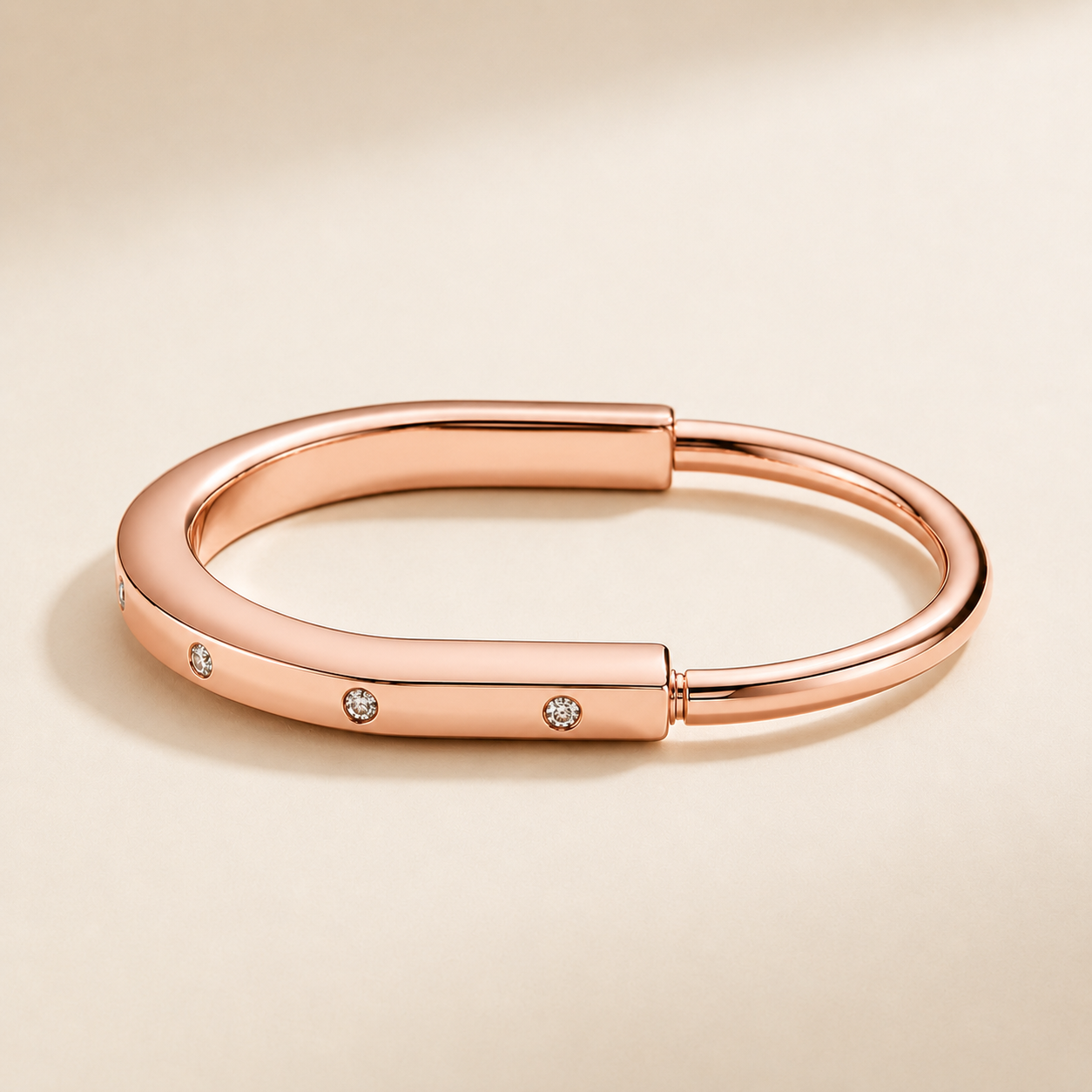 T Lock Bangle Bracelet in a Timeless Design