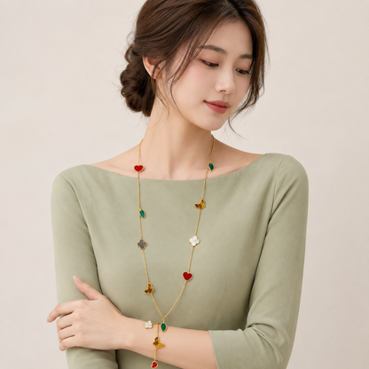 Lucky Clover 4 Motifs Bracelet