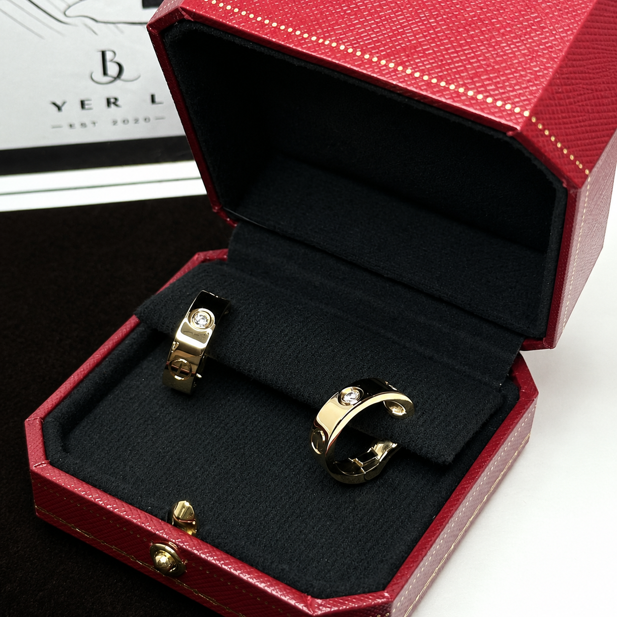 Love 2 Diamonds  Hoop Earrings