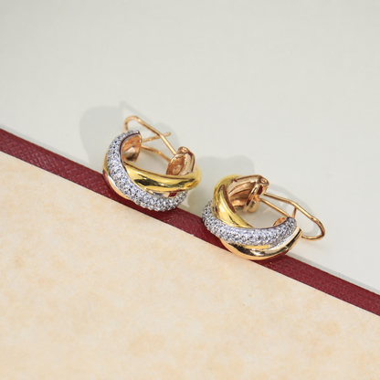 Trinity Pavé Diamonds Earrings