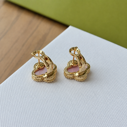 Magic Alhambra Pink Opal Earrings