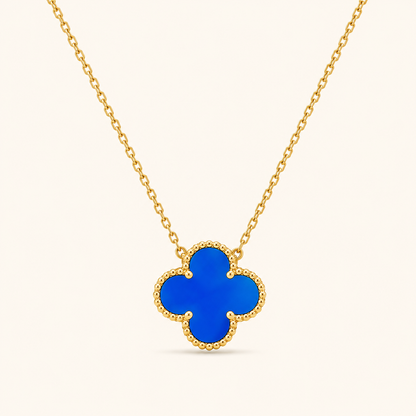 Vintage Blue Agate Pendant Necklace