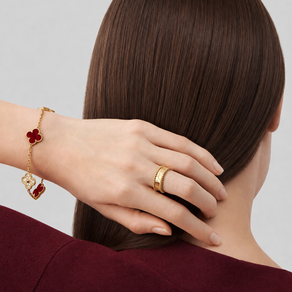 Vintage Five-Motif Red Stone Mix Bracelet