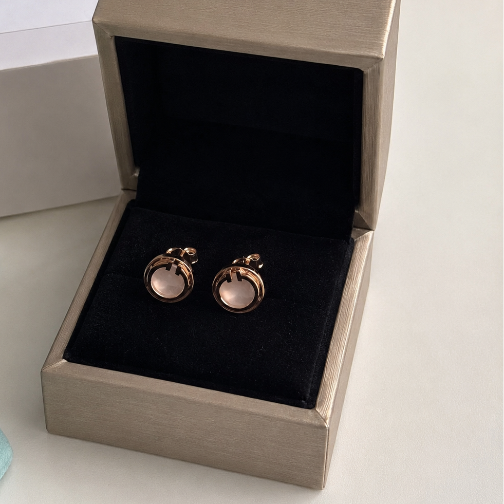 Mother-of-pearl Circle Earrings