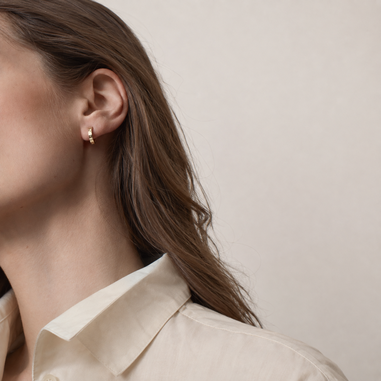 Small Love Hoop Earrings
