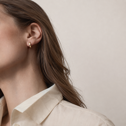 Small Love Hoop Earrings