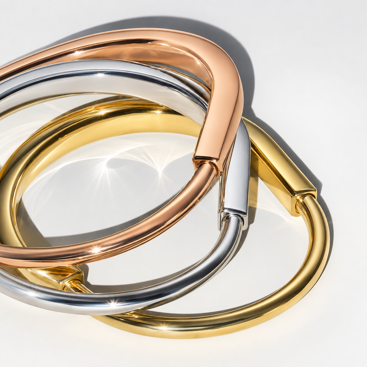 T Lock Bangle Bracelets