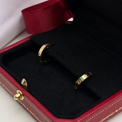 Small Love Hoop Earrings