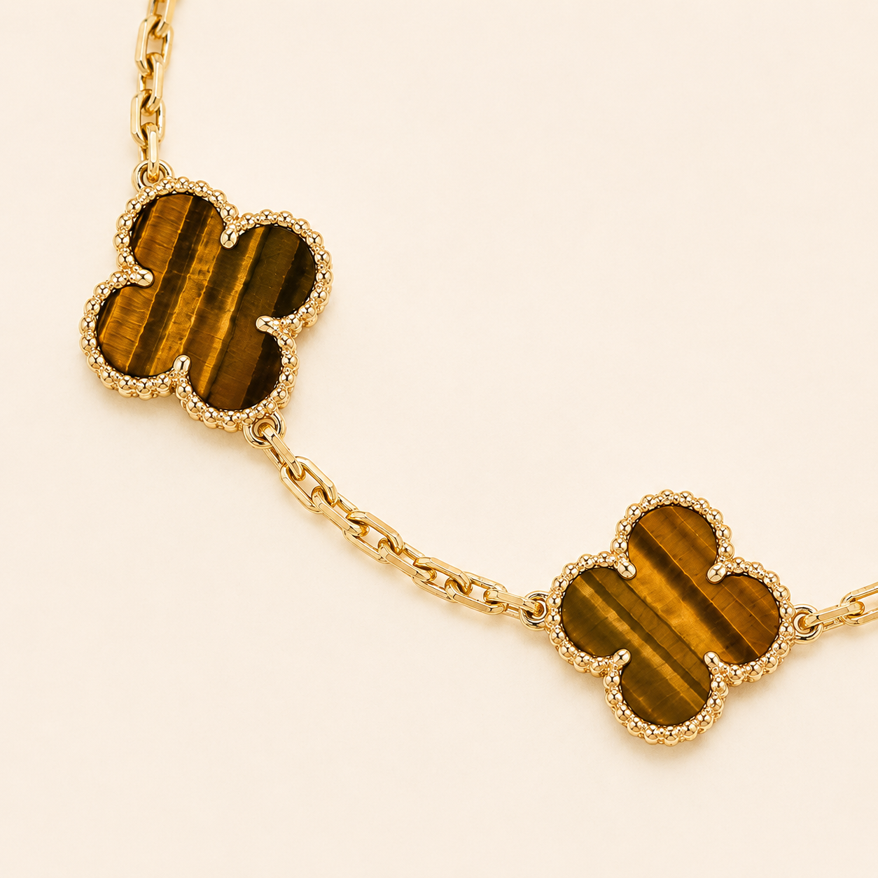 Vintage Five-Motif Tiger's Eye Bracelet