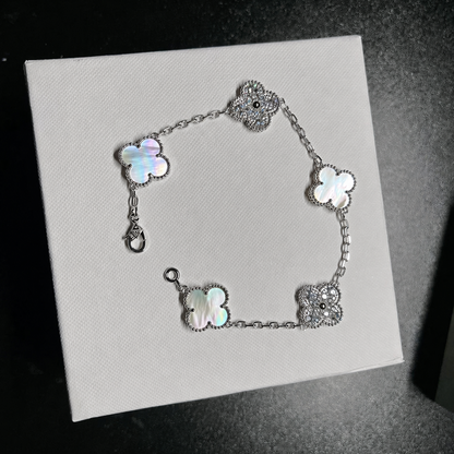 Vintage Five Motifs Mother Of Pearl Mix Bracelet