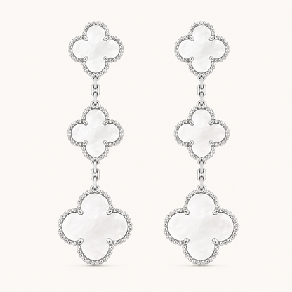 Magic Mother Of Pearl 3 Motifs Clover Earrings