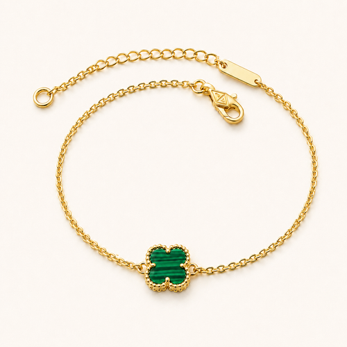 Malachite Clover 1 Motif Bracelet