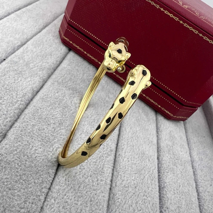 Panther Twin Head Open Bracelet