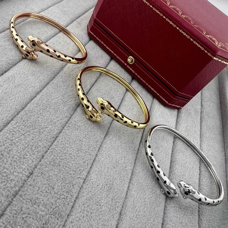 Panther Twin Head Open Bracelet