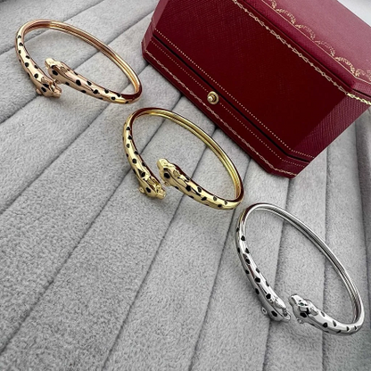 Panther Twin Head Open Bracelet