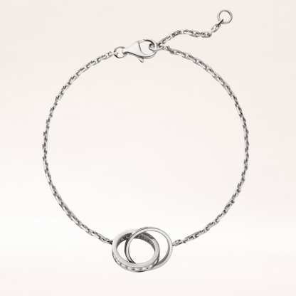 Lock Chain Bracelet Half Pavé
