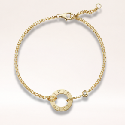 Love Chain Bracelet with 2 Stones