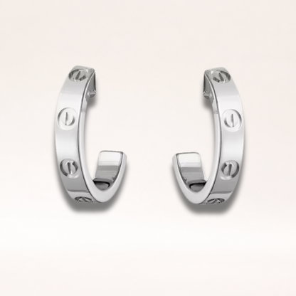 Small Love Hoop Earrings