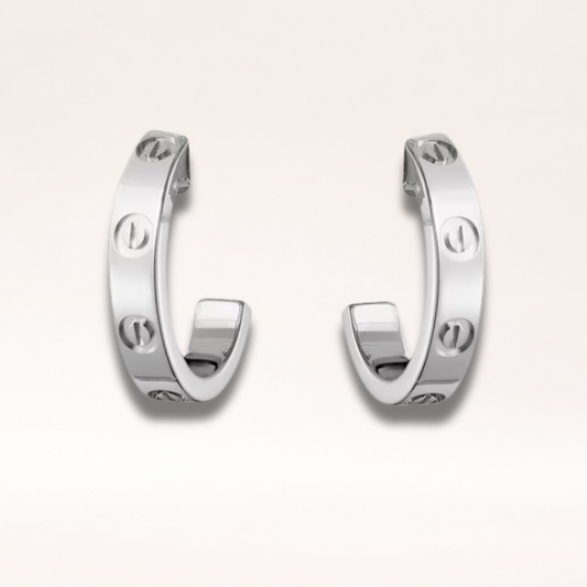Small Love Hoop Earrings