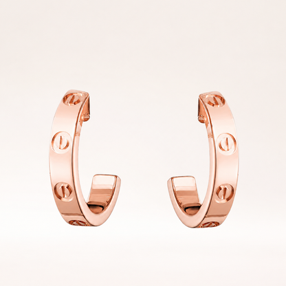 Small Love Hoop Earrings