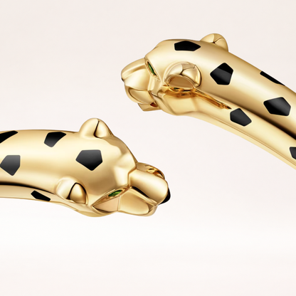 Panther Twin Head Open Bracelet