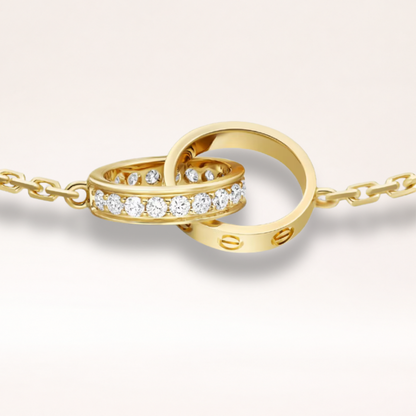 Lock Chain Bracelet Half Pavé