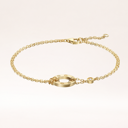 Love Chain Bracelet with 2 Stones