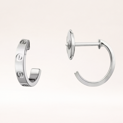 Small Love Hoop Earrings