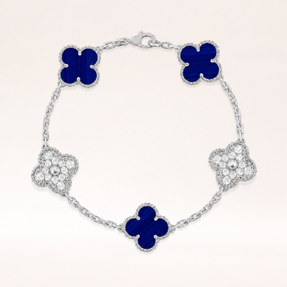 Vintage Five-Motif Blue Agate Mix Bracelet
