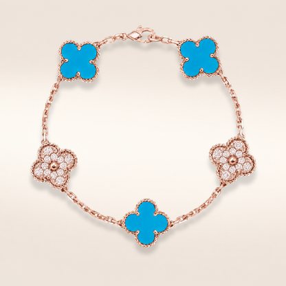 Vintage Five Motifs Turquoise Mix Bracelet