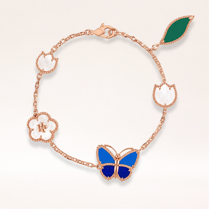 Mother of Pearl Floral Butterfly Bracelet 5 Motifs