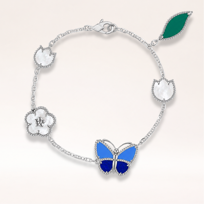 Mother of Pearl Floral Butterfly Bracelet 5 Motifs
