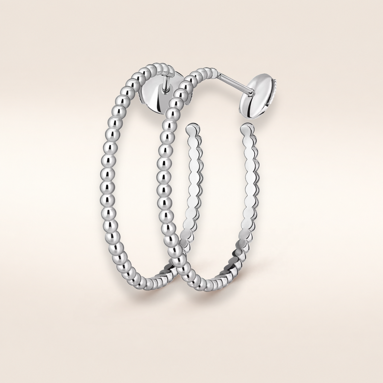 Small Gold Bead Hoop Earrings