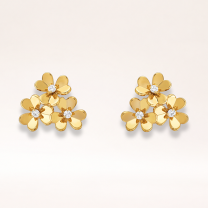 Mini Three Flower Earrings