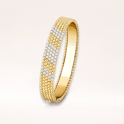 Five Row Pavé Beaded Bracelet Medium Model