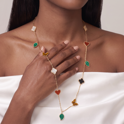 Alhambra Garden Charm Long Necklace