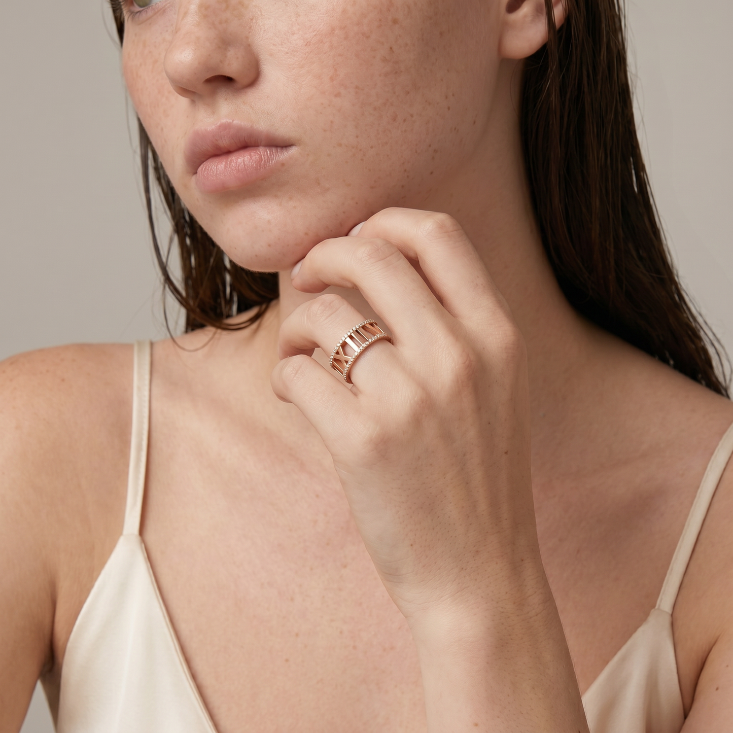 Atlas Roman Numeral Ring