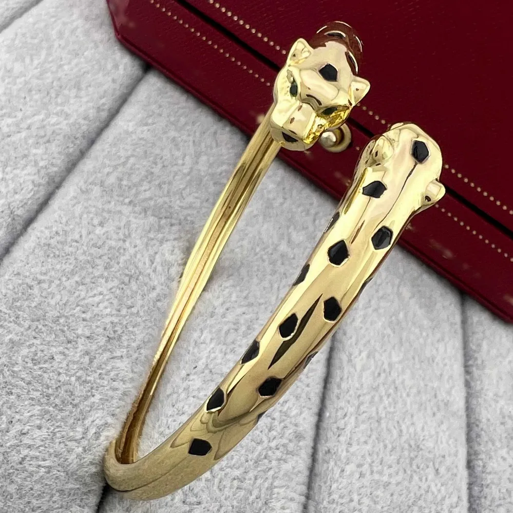 Panther Twin Head Open Bracelet