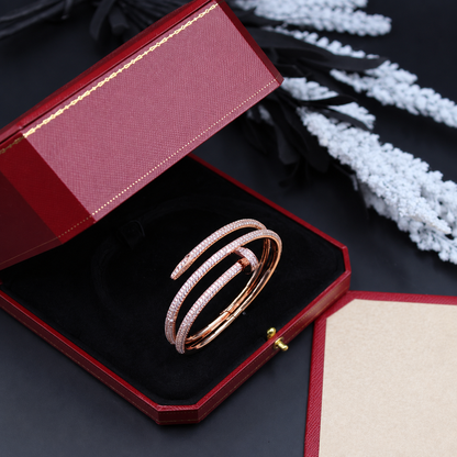 Juste Double Rows Pavé Diamonds Bracelet