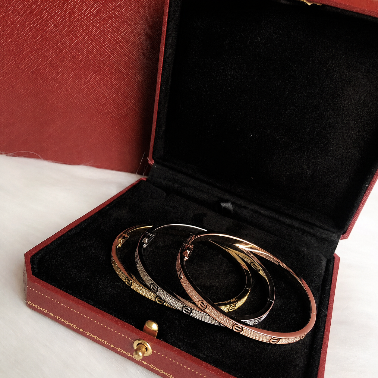 Small Love Diamonds Paved Bracelet