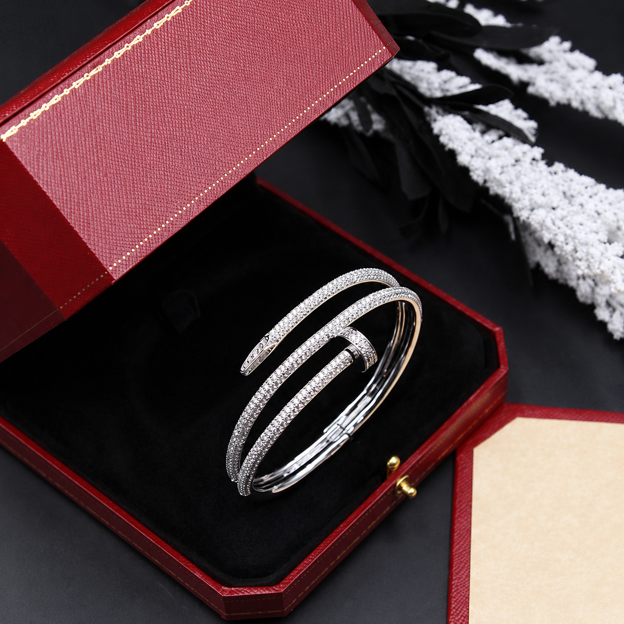 Juste Double Rows Pavé Diamonds Bracelet