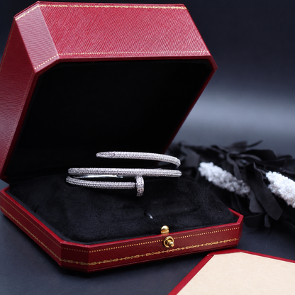Juste Double Rows Pavé Diamonds Bracelet