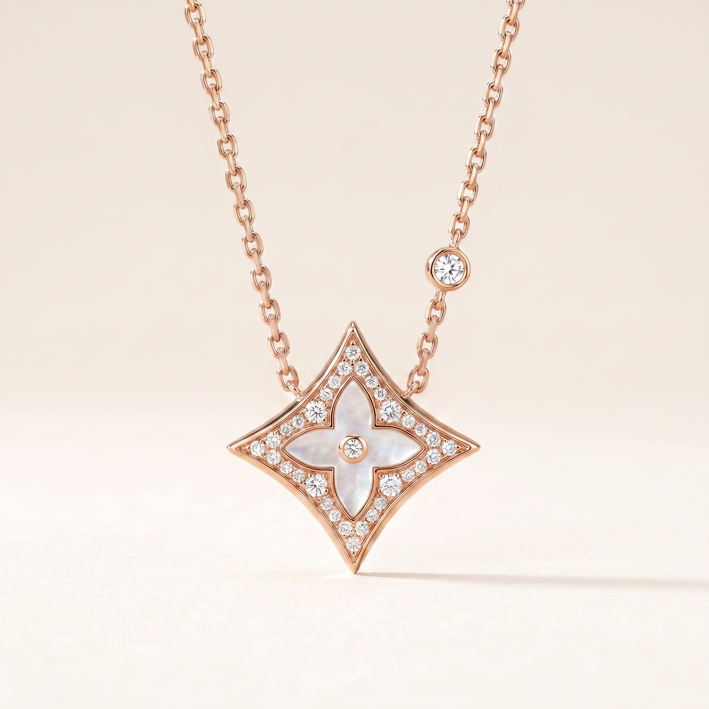 Color Blossom Pave Star Necklace