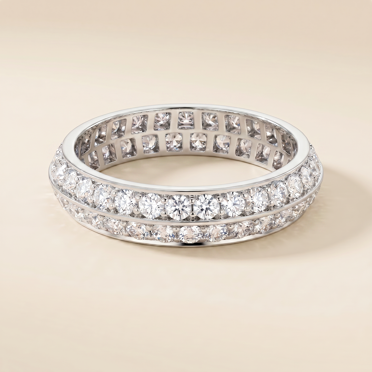 Couture Eternity Wedding Pavé Diamonds Band Ring