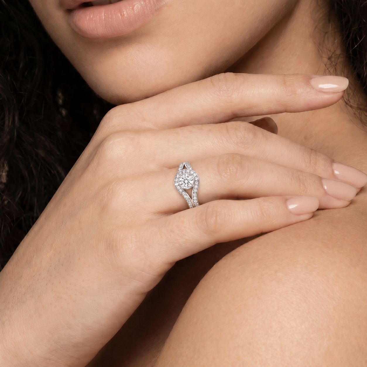 Couture Pavé Solitaire Ring